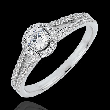 Bague de Fiançailles Destinée - Joséphine - diamant 0.3 carat - or blanc 18 carats