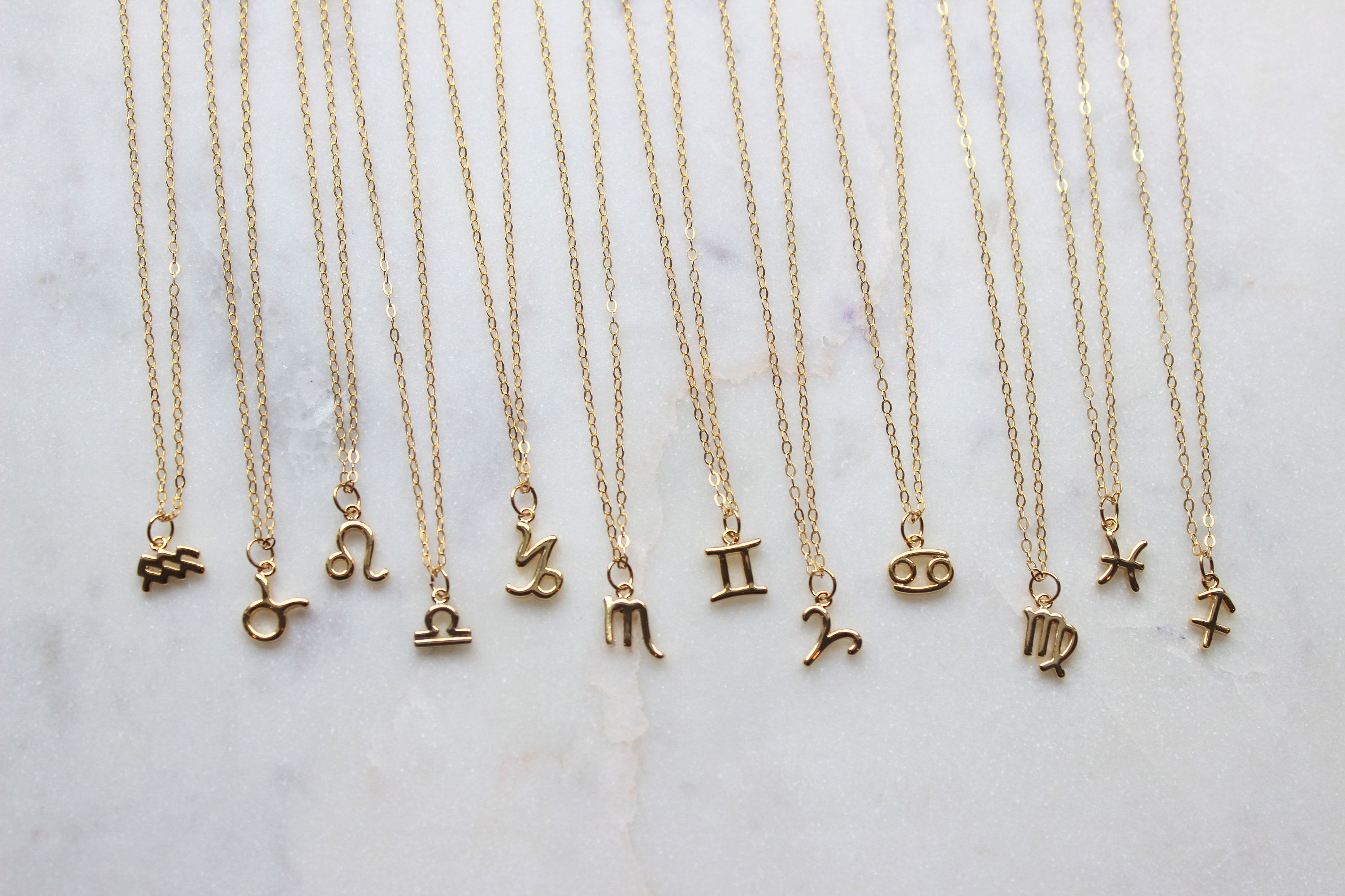 Gold Zodiac Necklace, Celestial Jewelry, Mindfulness Gift, Gift for Her Under 30, Wanderlust Jewelry