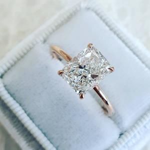 Diamond Engagement Ring, 1.07 Carat Elongated Cushion Cut Diamond,Unique Diamond Ring,Cushion Cut Engagement Ring,Diamond Ring,Free Shipping